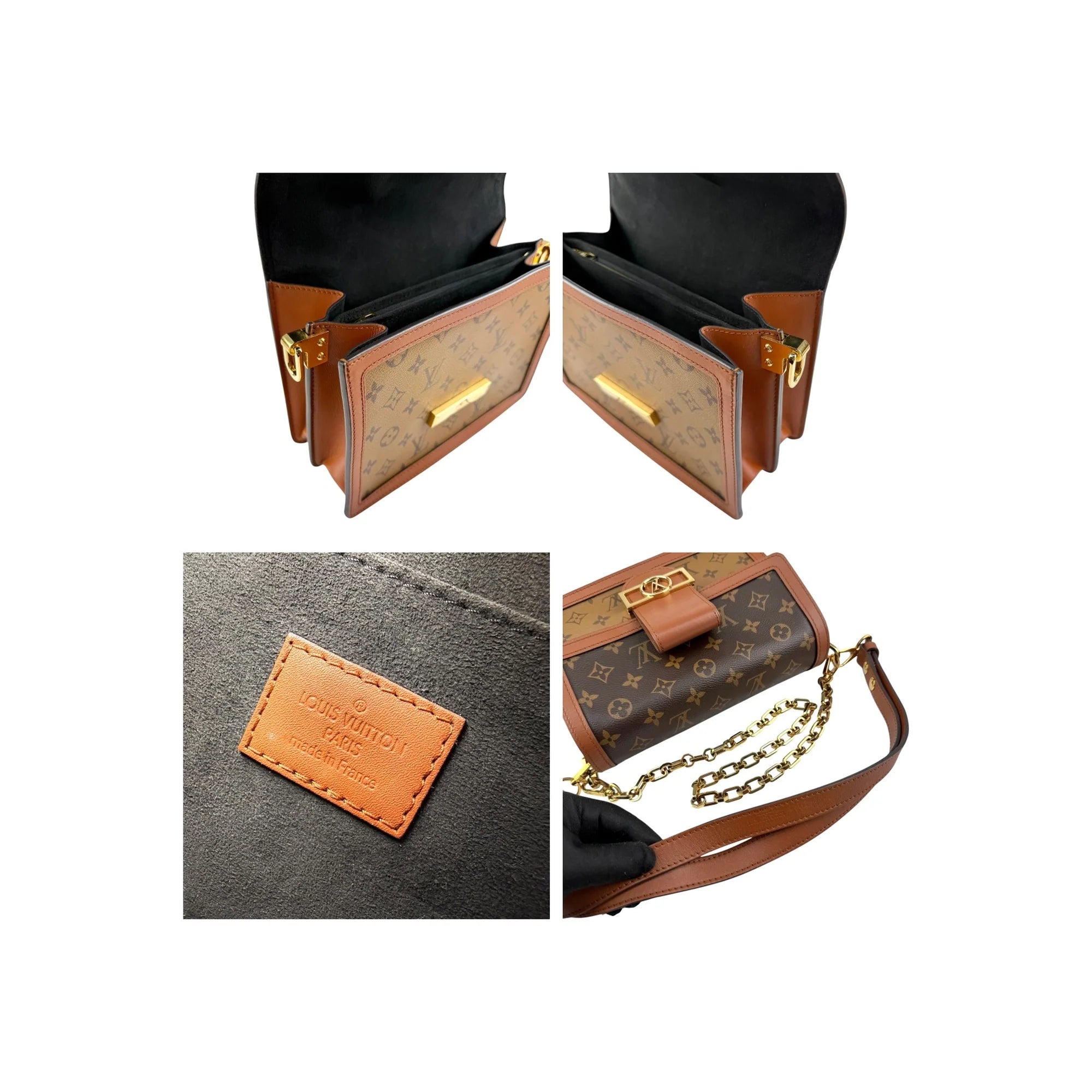 Louis Vuitton Monogram Reverse Canvas MM Dauphine Bag