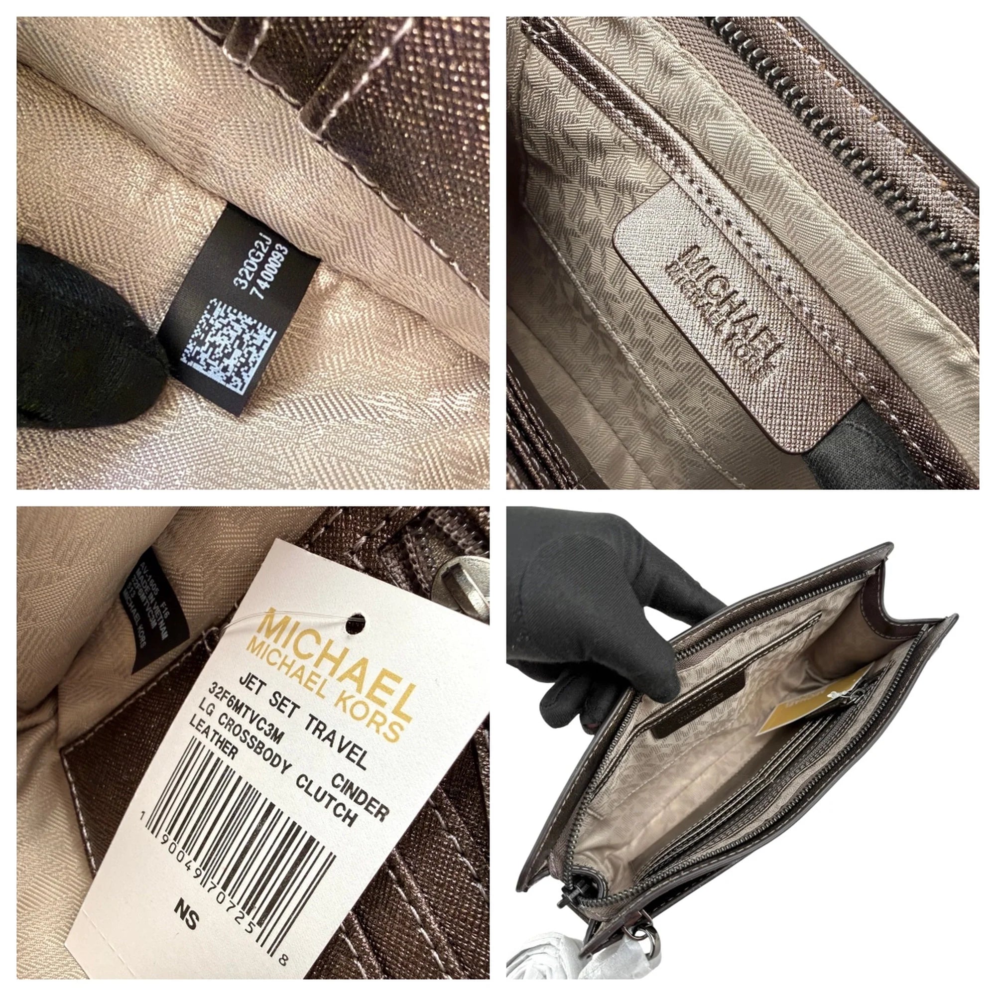 Michael Kors Metallic Leather Crossbody Bag