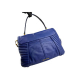 Miu Miu Blue Quilted Leather Biker Top Handle Bag