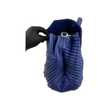 Miu Miu Blue Quilted Leather Biker Top Handle Bag
