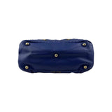 Miu Miu Blue Quilted Leather Biker Top Handle Bag