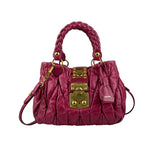 miu miu matelasse two-handle shoulder bag front