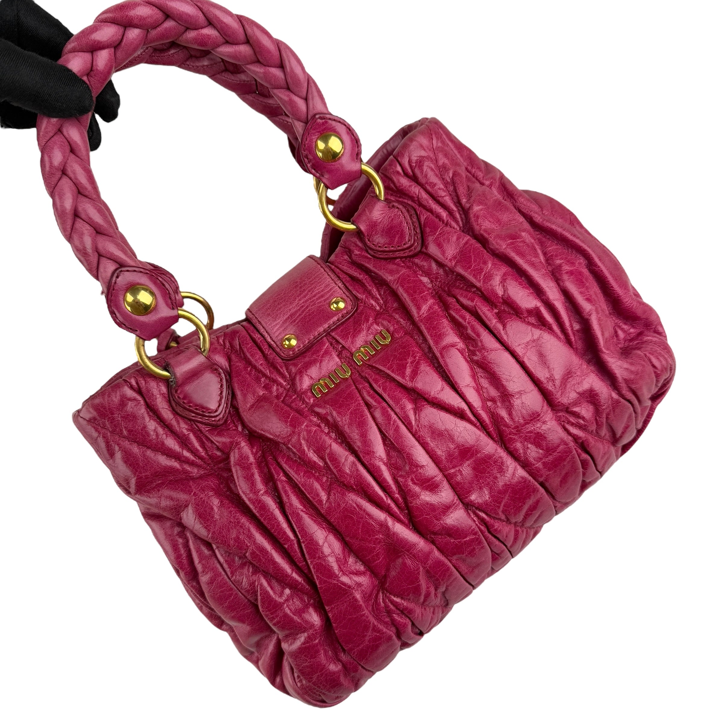 miu miu matelasse two-handle shoulder bag left back 45
