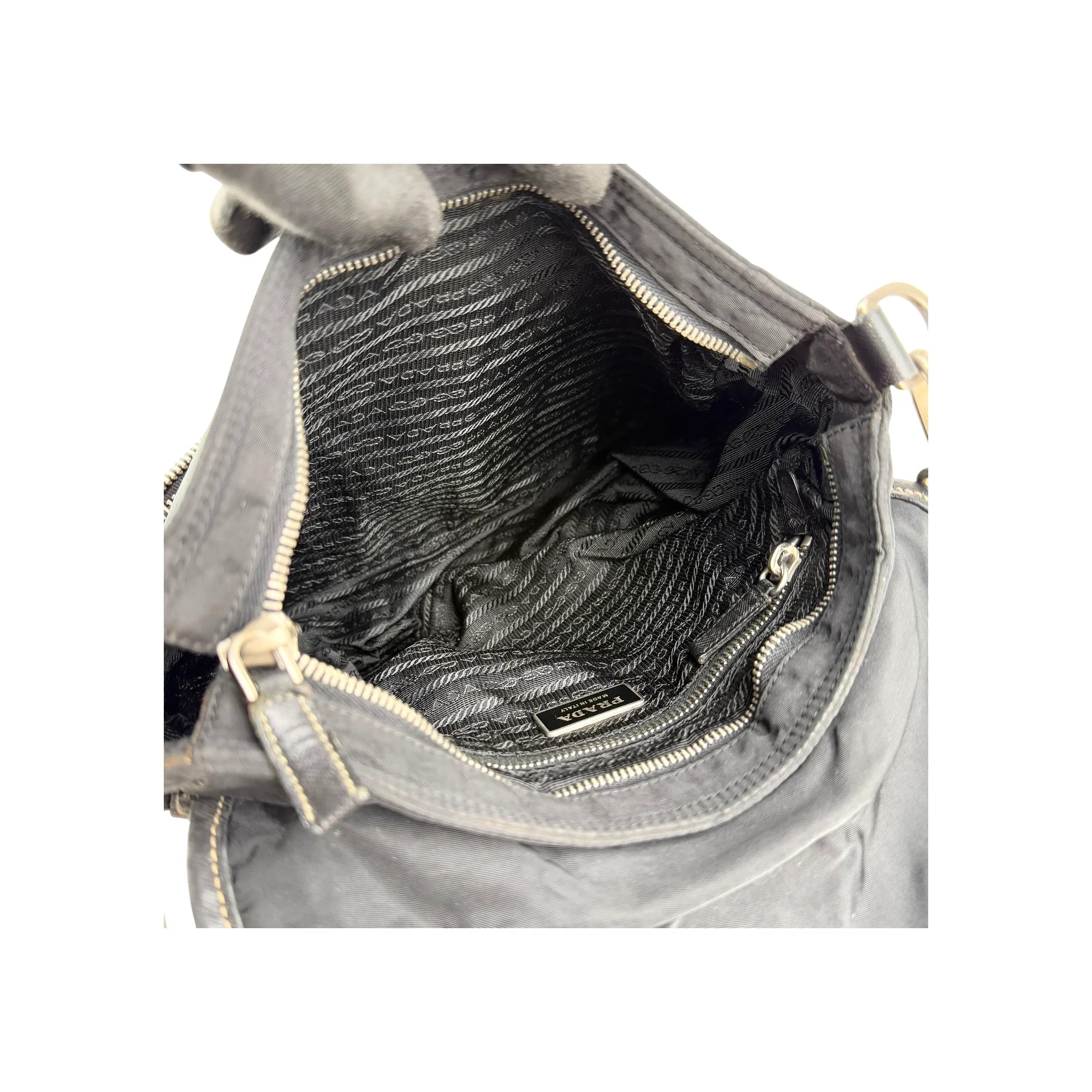 Prada Black Nylon Shoulder Bag
