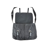 Prada Black Vela Nylon Buckle Messenger Bag