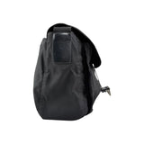 Prada Black Vela Nylon Buckle Messenger Bag