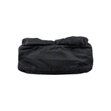 Prada Black Vela Nylon Buckle Messenger Bag
