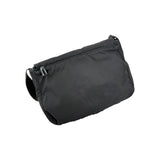 Prada Black Vela Nylon Buckle Messenger Bag