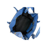 Prada Blue Vitello Daino Convertible Tote