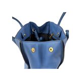 Prada Blue Vitello Daino Convertible Tote