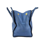 Prada Blue Vitello Daino Convertible Tote