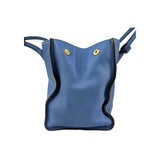 Prada Blue Vitello Daino Convertible Tote