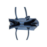 Prada Blue Vitello Daino Convertible Tote