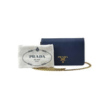 Prada Bluette Saffiano Lux Leather Bandoliera Crossbody Bag