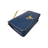 Prada Bluette Saffiano Lux Leather Bandoliera Crossbody Bag