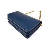 Prada Bluette Saffiano Lux Leather Bandoliera Crossbody Bag