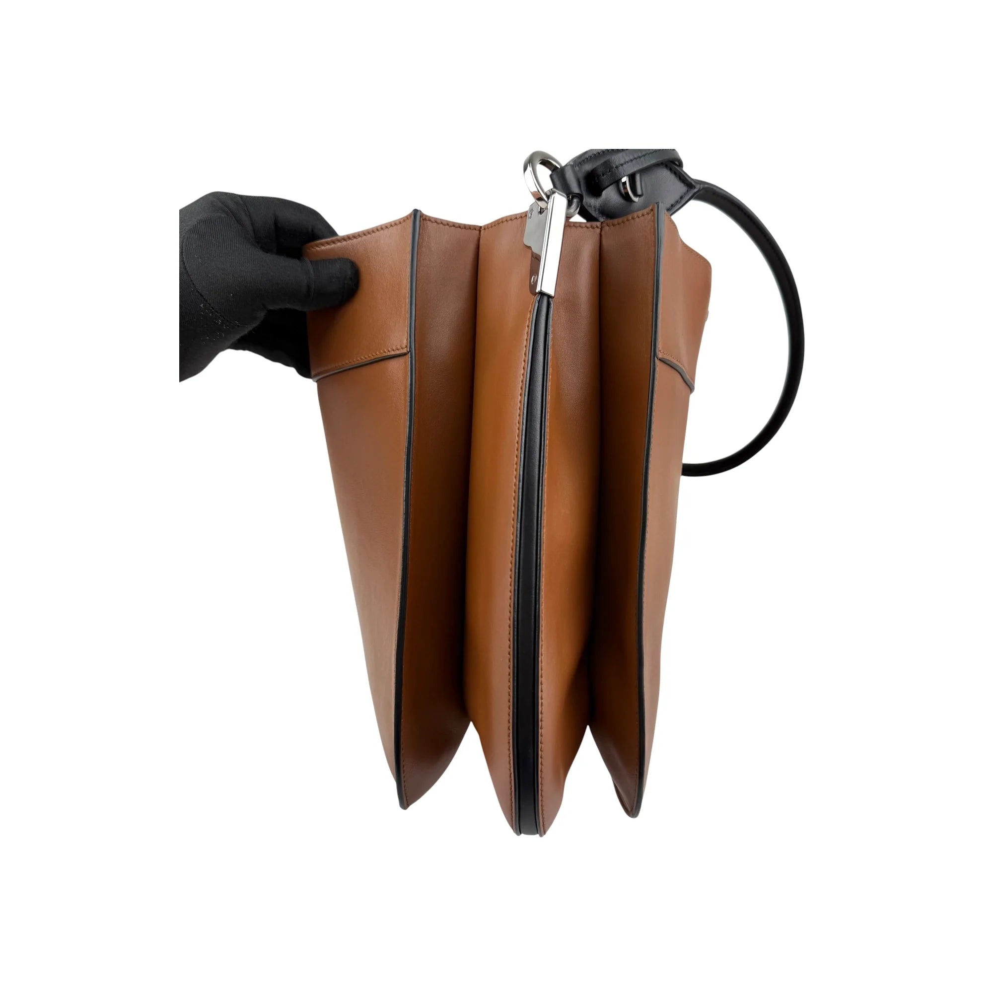 Prada Brown City Calf Leather Margit Shoulder Bag
