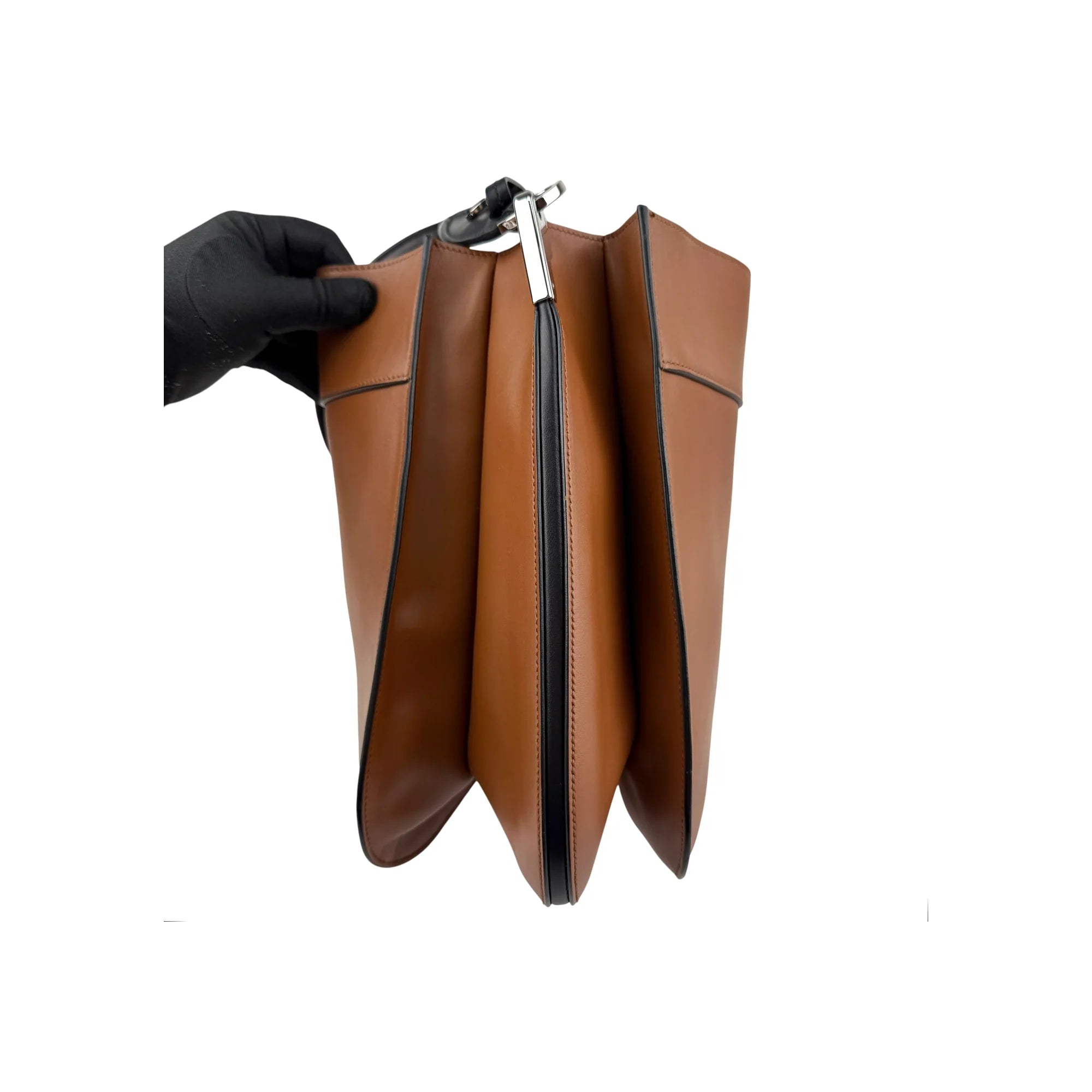Prada Brown City Calf Leather Margit Shoulder Bag