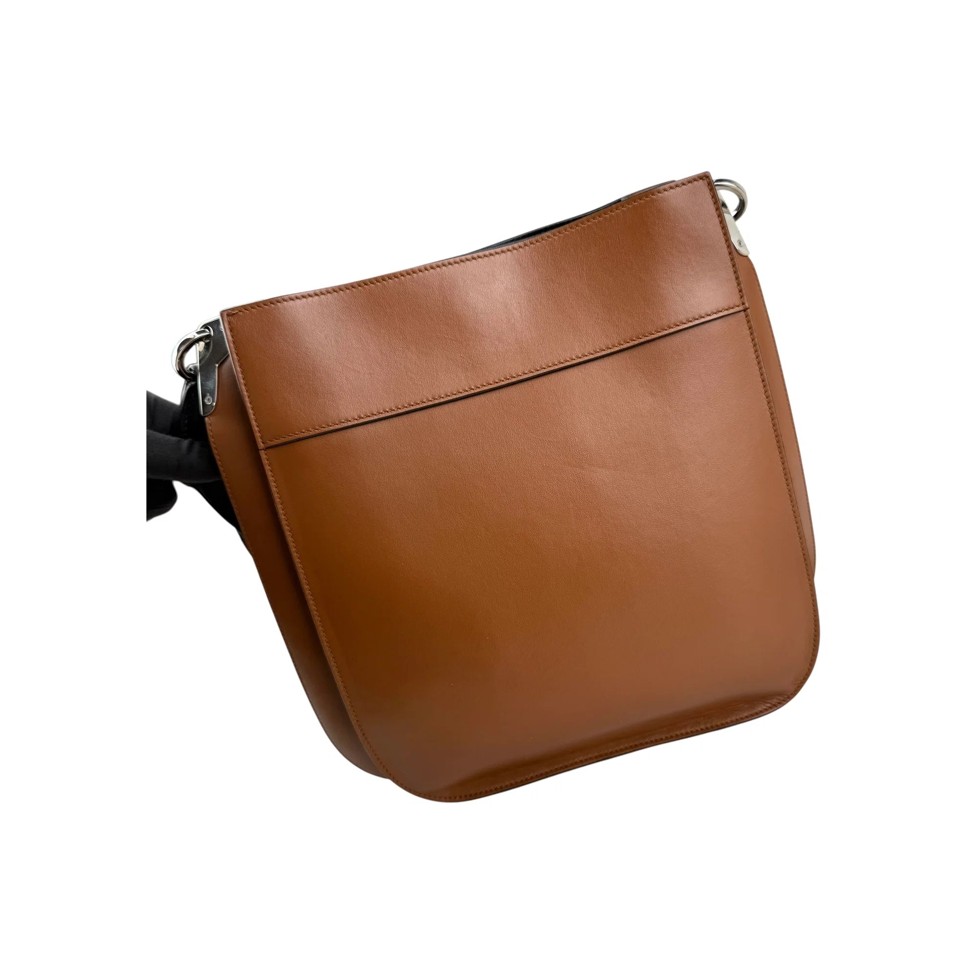 Prada Brown City Calf Leather Margit Shoulder Bag