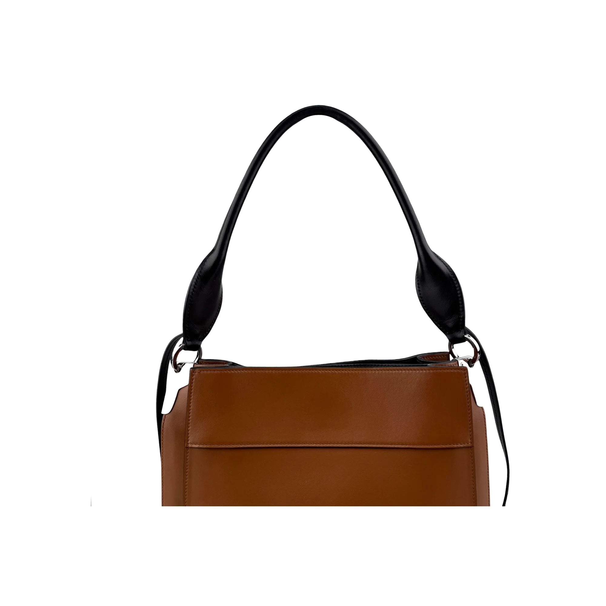 Prada Brown City Calf Leather Margit Shoulder Bag