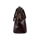 Prada Burgundy Saffiano Patent Leather Medium Promenade Satchel
