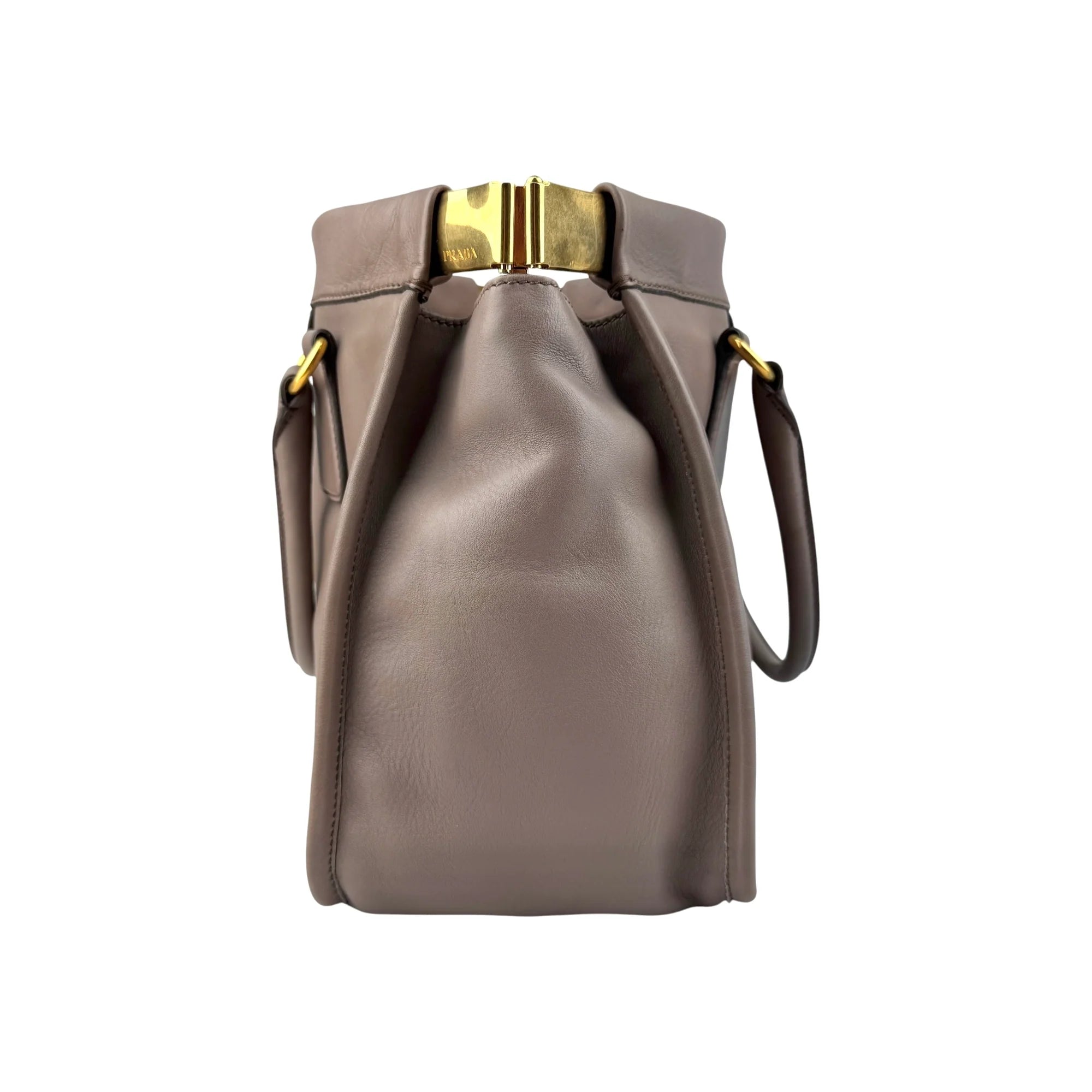 Prada Large Calfskin Framed Tote