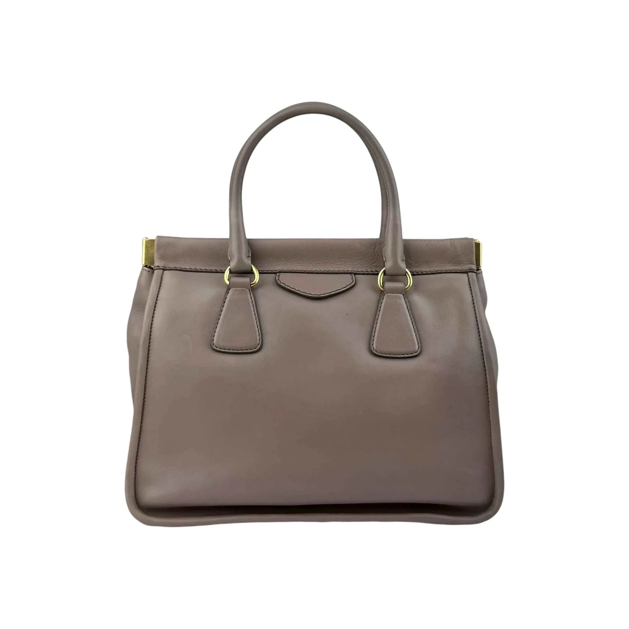 Prada Large Calfskin Framed Tote