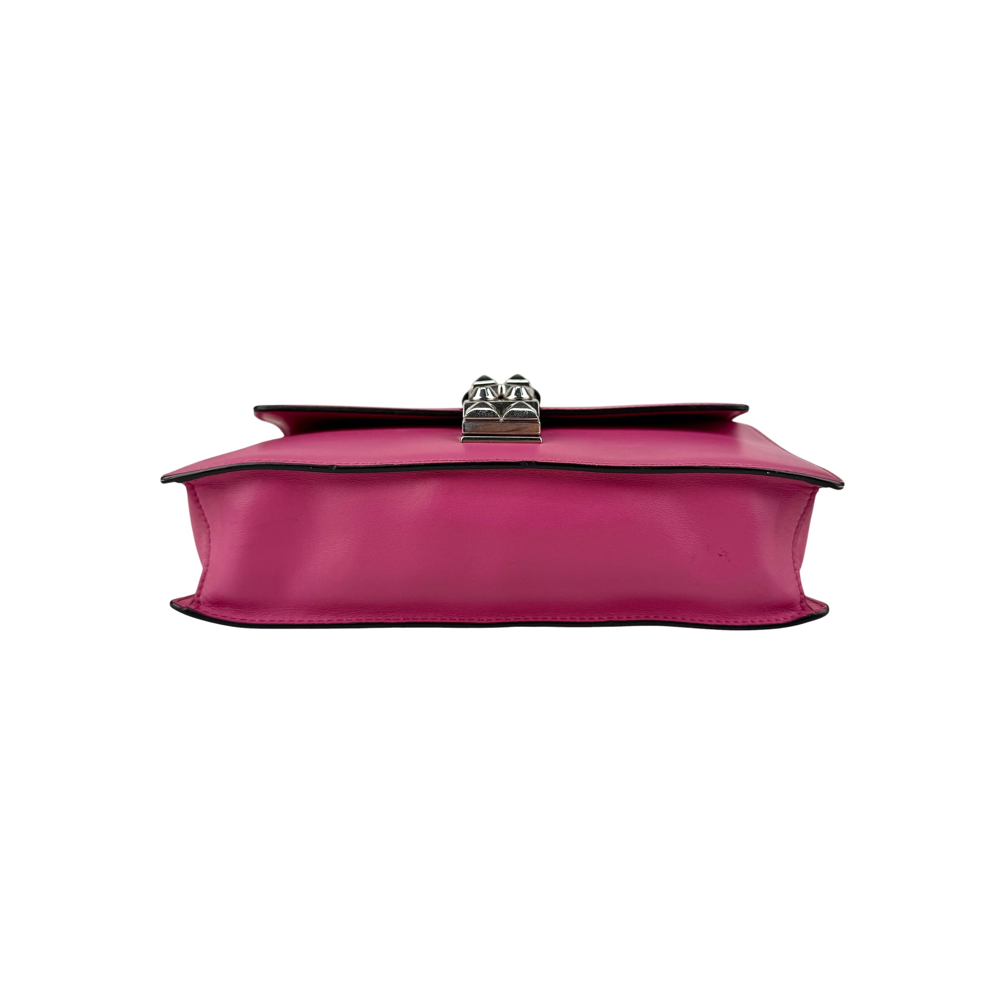 Prada Pink City Calf and Saffiano Leather Studded Elektra Crossbody Bag