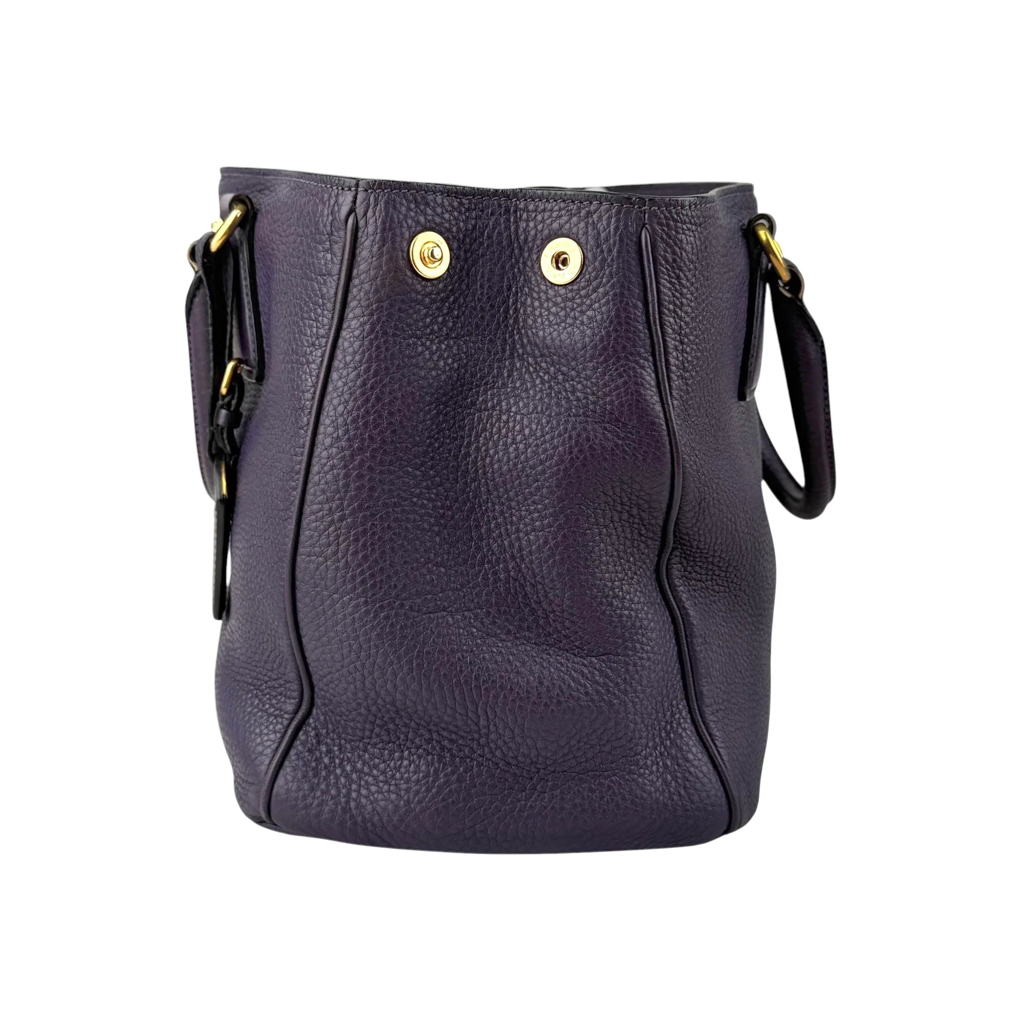 Prada Purple Vitello Daino Leather Medium Tote