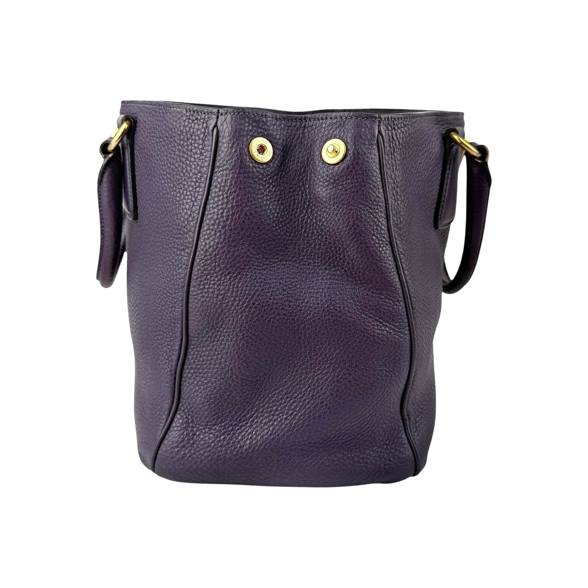 Prada Purple Vitello Daino Leather Medium Tote