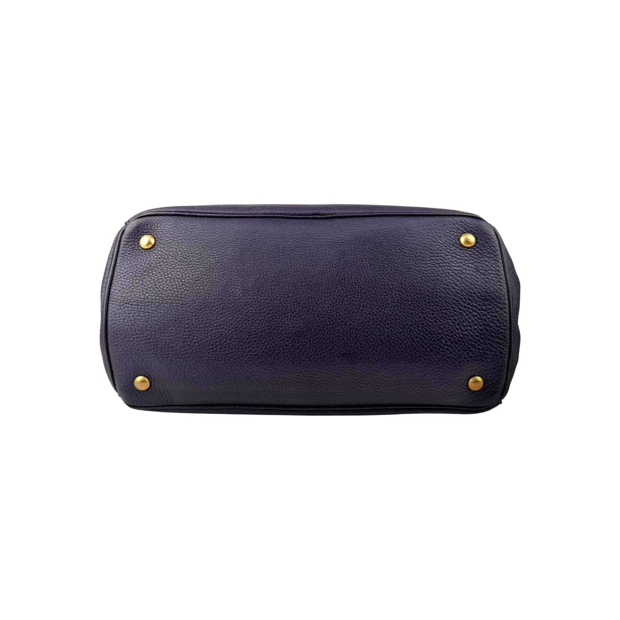 Prada Purple Vitello Daino Leather Medium Tote