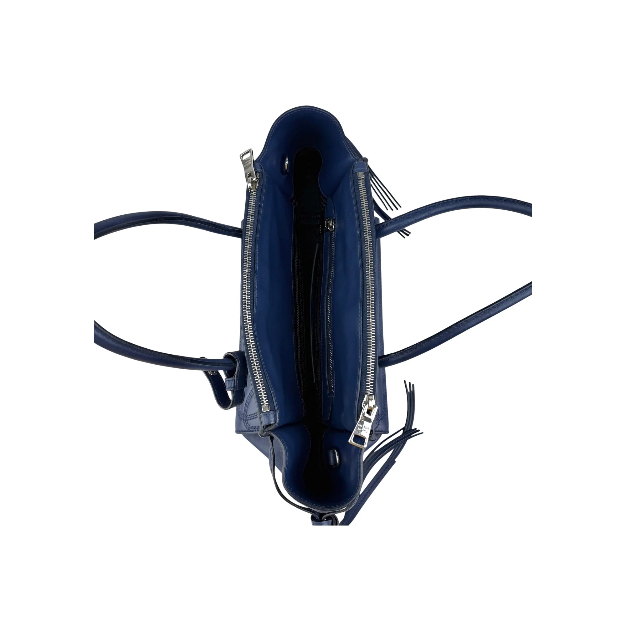 Prada Royal Blue Leather City Sport Handbag
