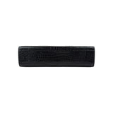 Saint Laurent Black Crocodile Embossed Patent Leather Manhattan Small Flap Bag