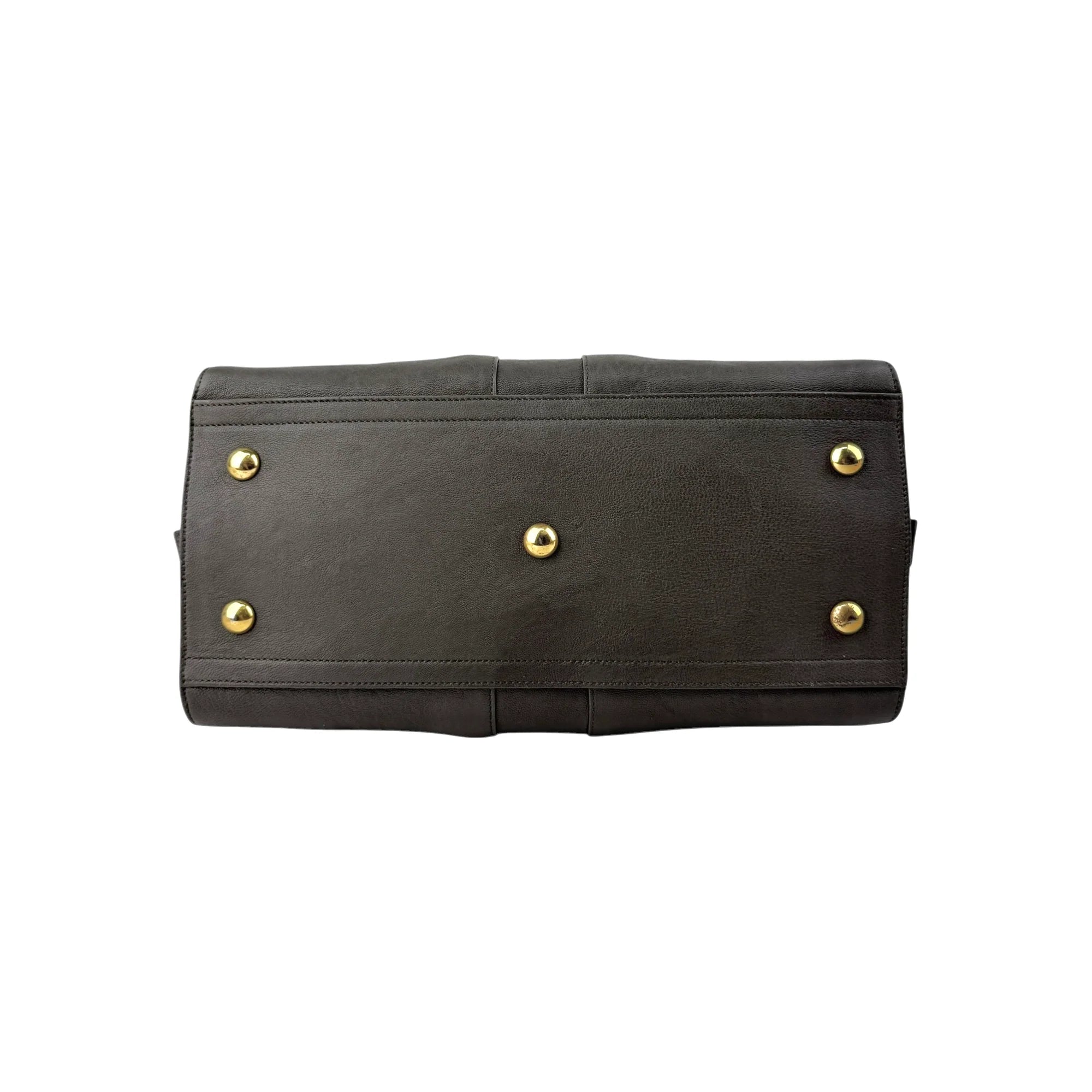 Saint Laurent Grey Calfskin Leather Cabas Chyc Bag