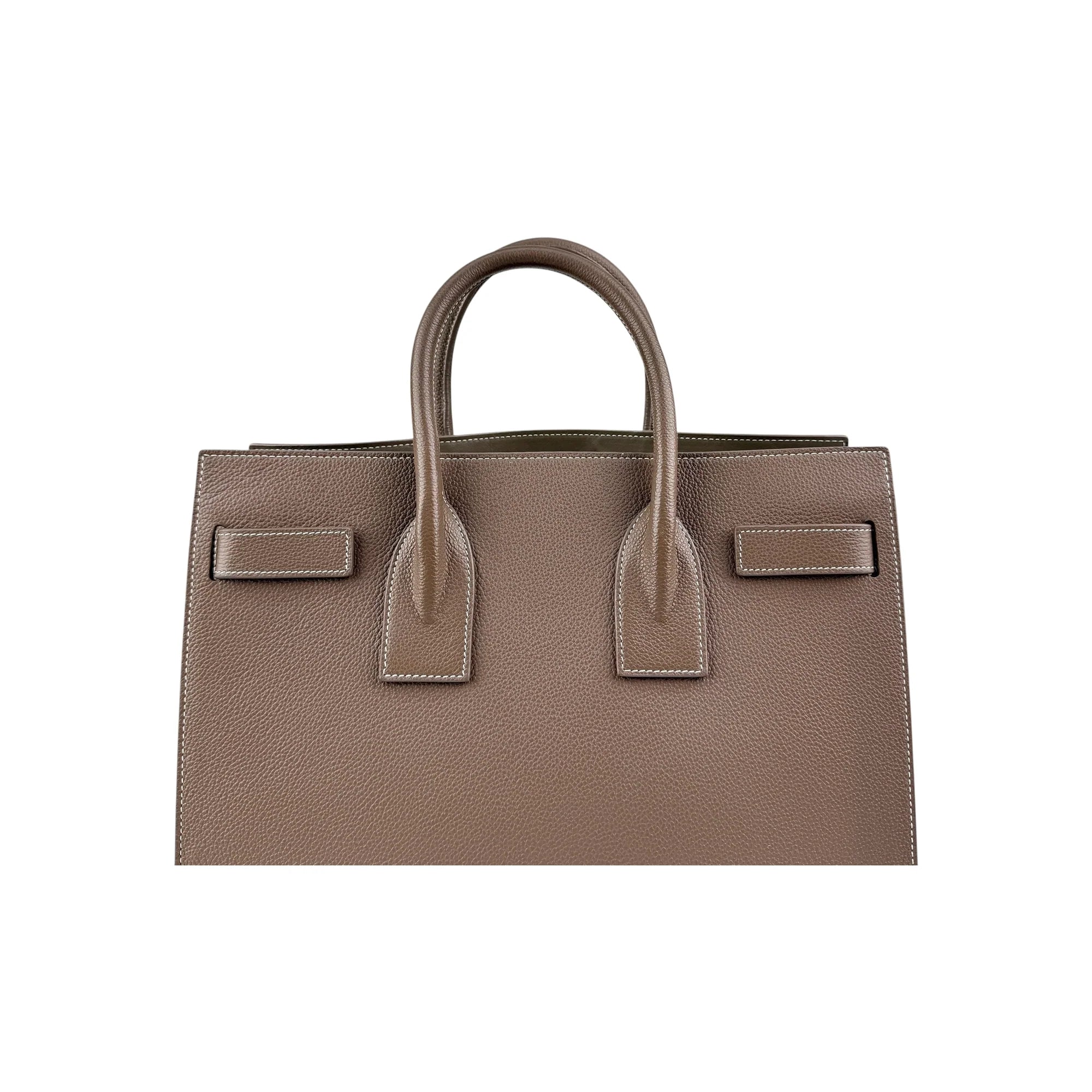 Saint Laurent Light Brown Leather Nano Classic Sac De Jour Tote