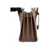 Saint Laurent Light Brown Leather Nano Classic Sac De Jour Tote