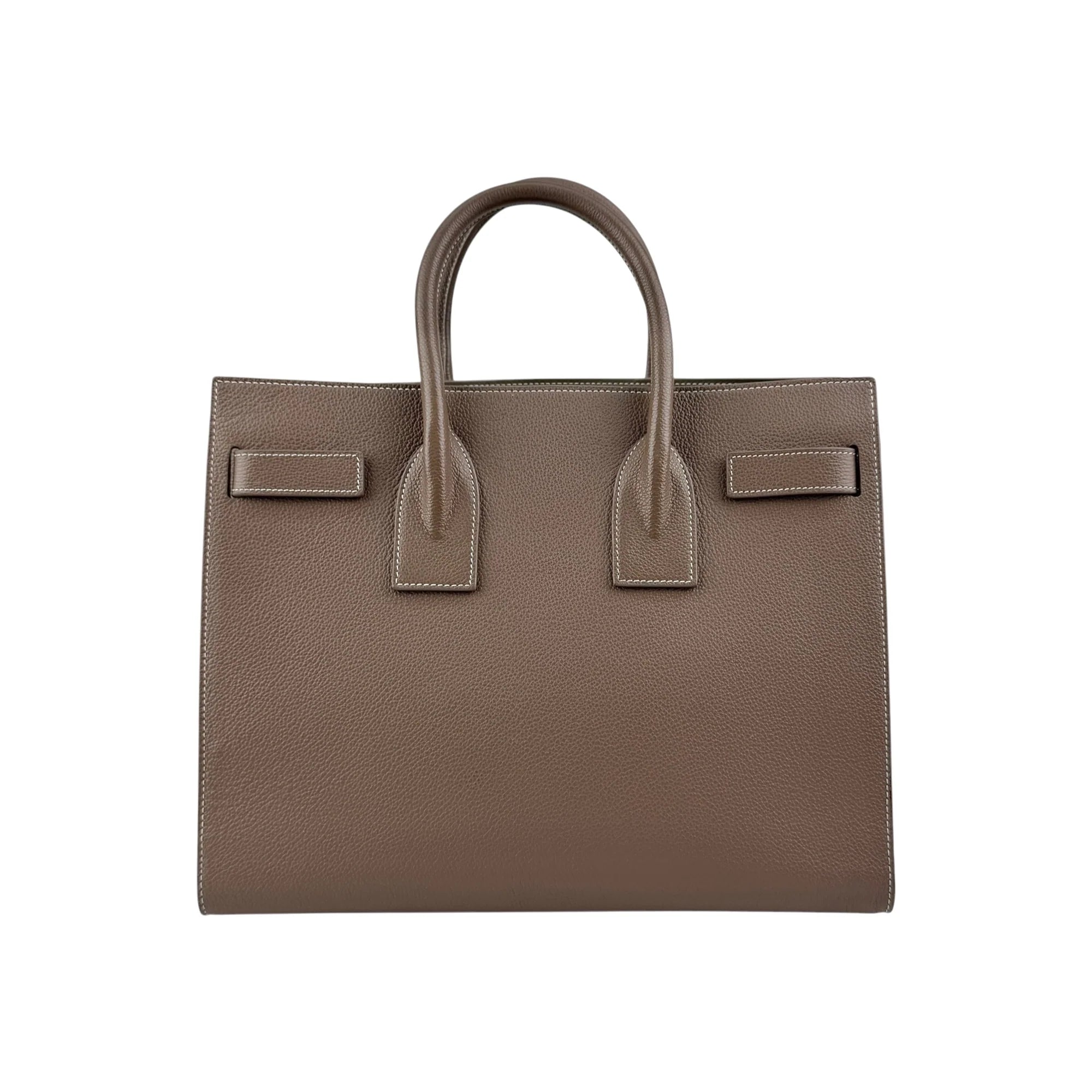Saint Laurent Light Brown Leather Nano Classic Sac De Jour Tote