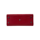Saint Laurent Red Crocodile Embossed Leather Small Sac de Jour Tote Bag