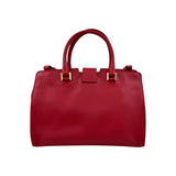 Saint Laurent Tote Downtown Cabas Satchel in Red, Calfskin Leather