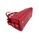 Saint Laurent Tote Downtown Cabas Satchel in Red, Calfskin Leather
