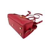 Saint Laurent Tote Downtown Cabas Satchel in Red, Calfskin Leather