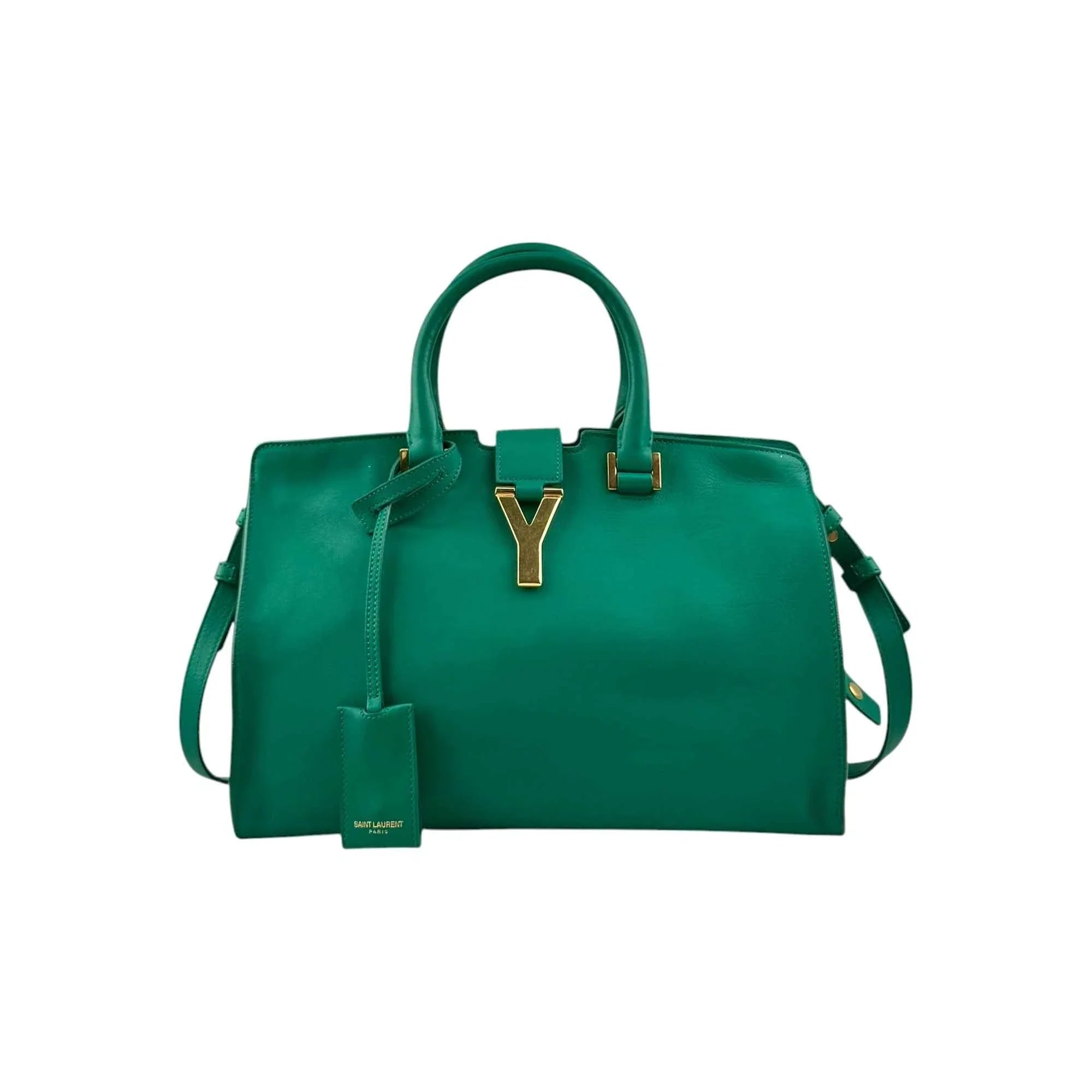Saint Laurent Y Chyc Cabas Green Tote Bag