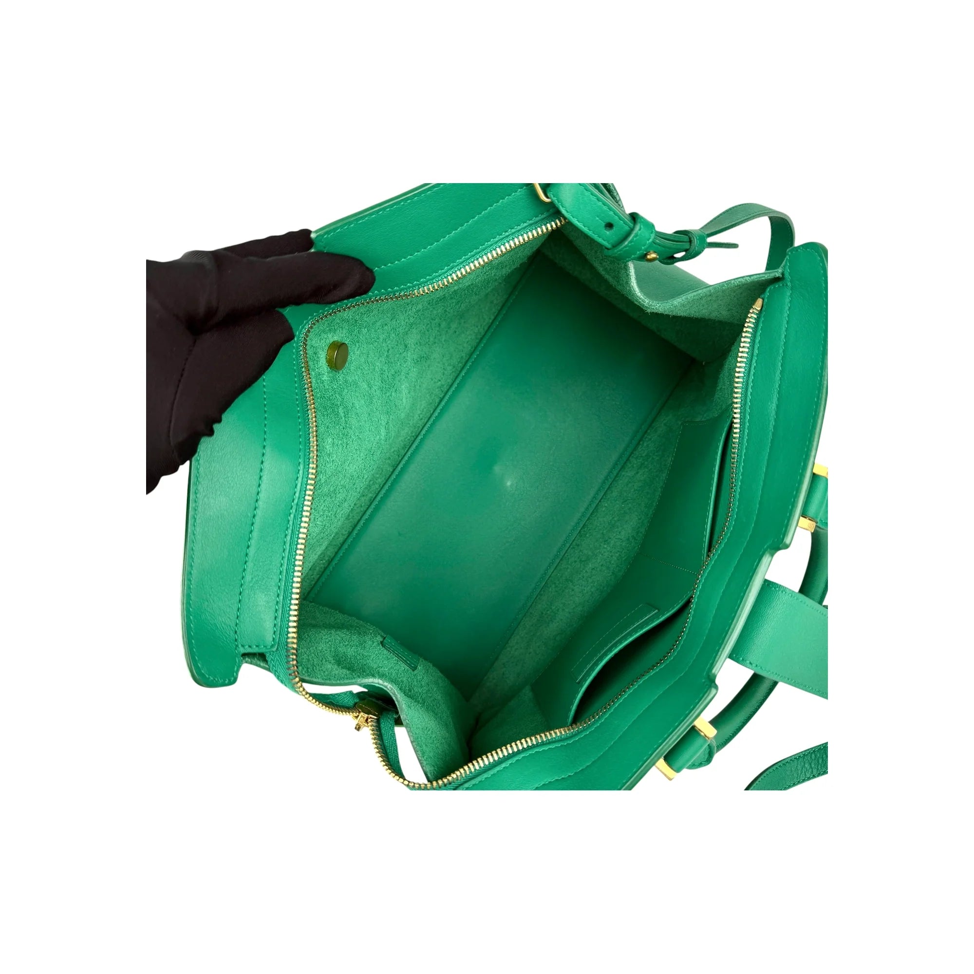Saint Laurent Y Chyc Cabas Green Tote Bag