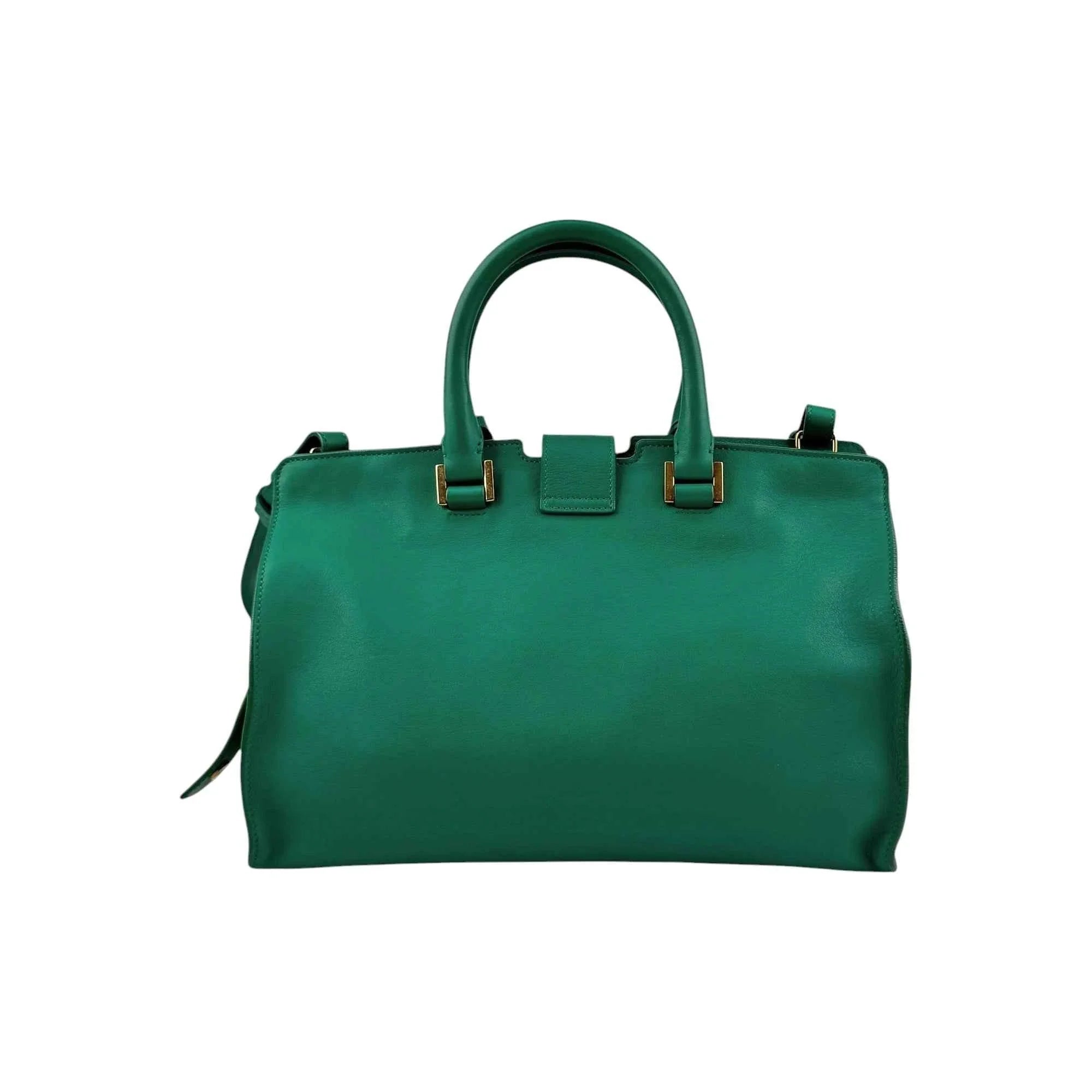 Saint Laurent Y Chyc Cabas Green Tote Bag