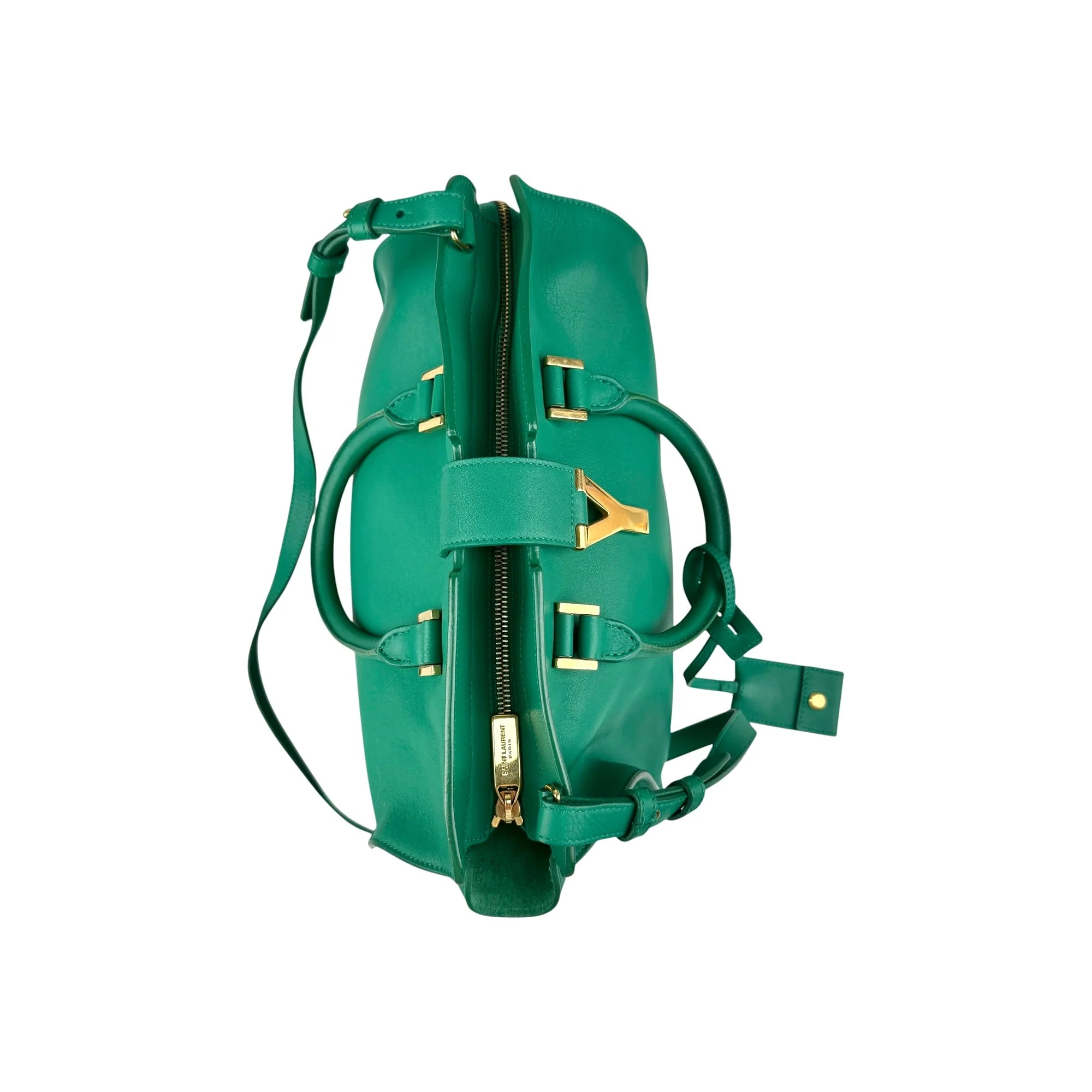 Saint Laurent Y Chyc Cabas Green Tote Bag