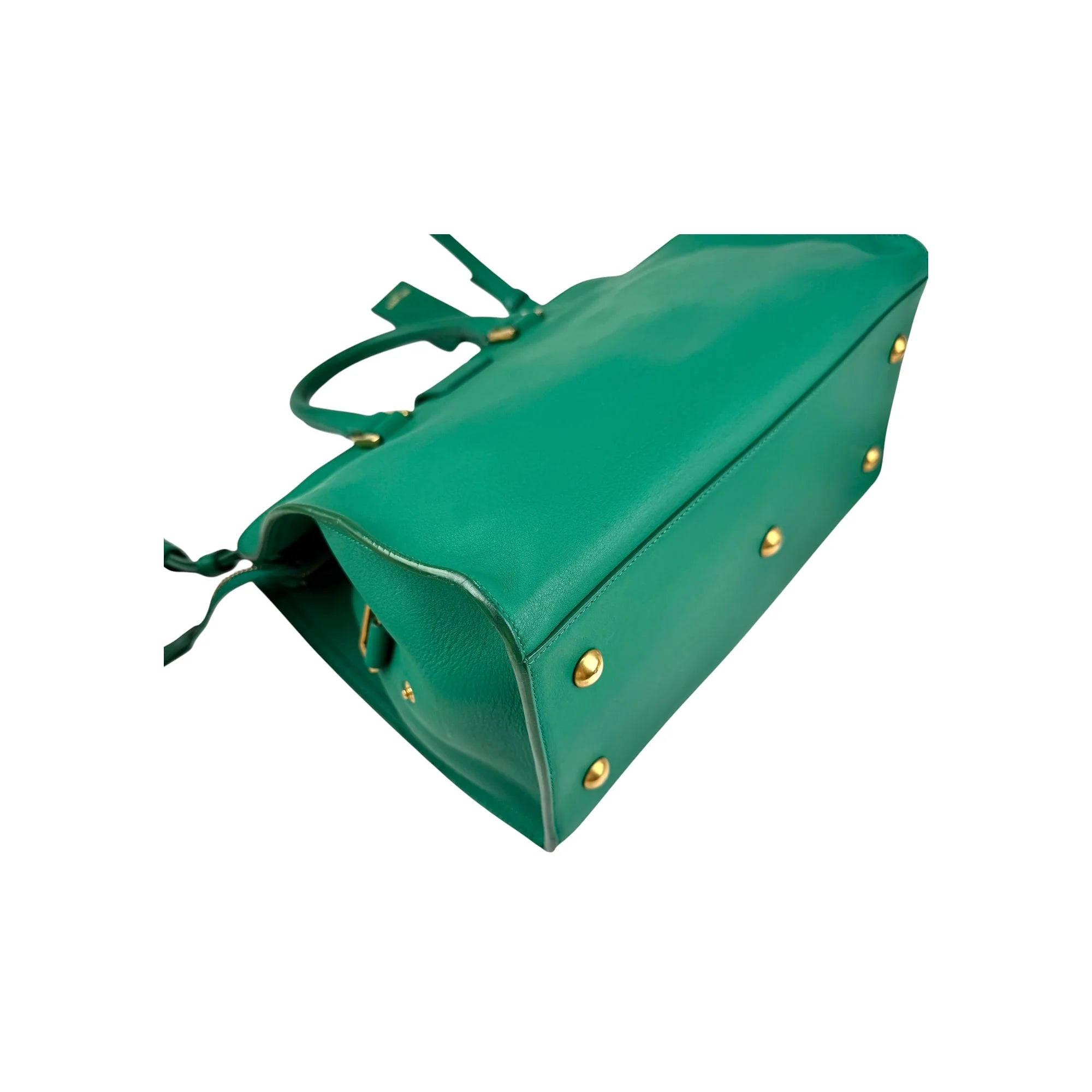 Saint Laurent Y Chyc Cabas Green Tote Bag