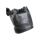 Salvatore Ferragamo Calfskin Bow Bucket Bag Black