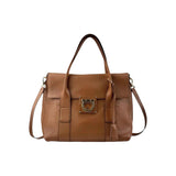 Salvatore Ferragamo Camel Leather Satchel