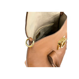 Salvatore Ferragamo Camel Leather Satchel