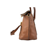 Salvatore Ferragamo Camel Leather Satchel